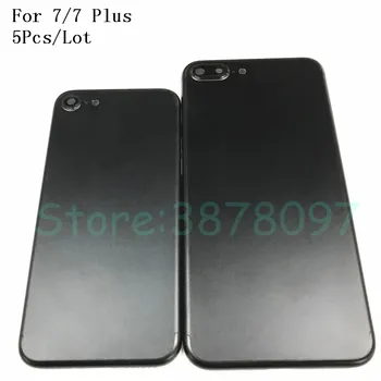 

5Pcs Back Battery Housing For iphone 7 7G 4.7'' & 7 Plus 5.5'' Chassis Frame Back Door Battery Cover Case With Sim Card Buttons