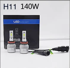 2 шт/комплект 140 W/pair H7 светодио дный автомобилей лампа комплекты H4 H1 H3 H11 HB3 HB4 9007 12 В 11000LM холодный белый 6500 К - Цвет: 140W H11