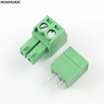 

10Sets Female and Male 3.5mm Pitch 2 Pin Way Straight Screw Pluggable Terminal Block Plug Connector