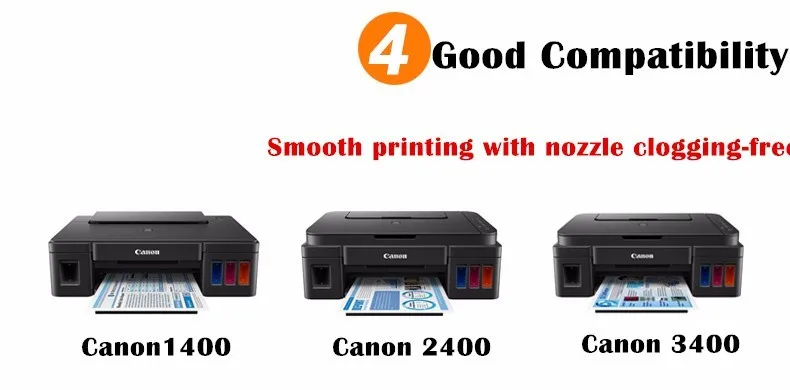 Kit de recarga de tinta para impresora Canon, compatible con GI 490 BK ink  GI490 C M Y, PIXMA G1400 G2400 G3400 G1000 G2000 G3000|ink refill  kit|refill kitdye ink - AliExpress