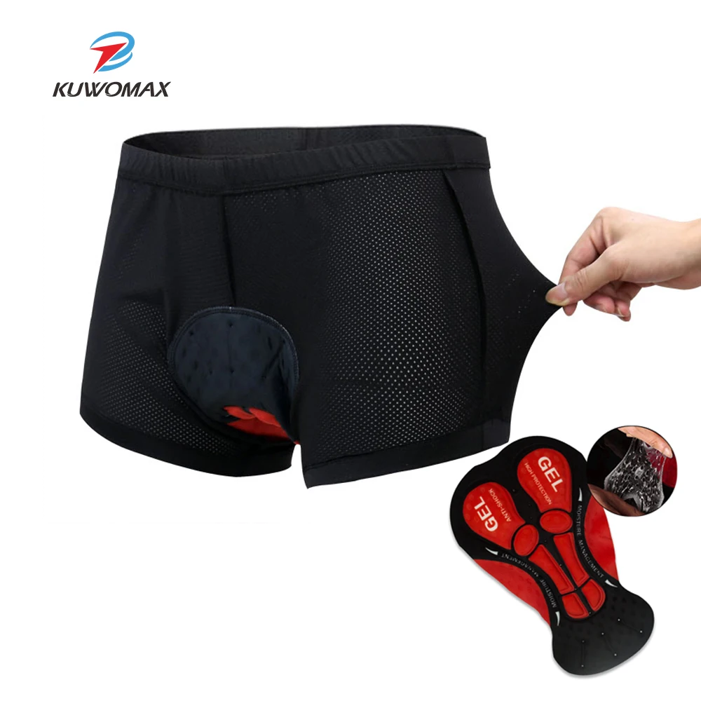 KUWOMAX Cycling Jersey Men Bicycle Mountain MTB Shorts Pro 5D Gel Pad Shockproof Cycling Underpant to 9D Gel Bike Underwear