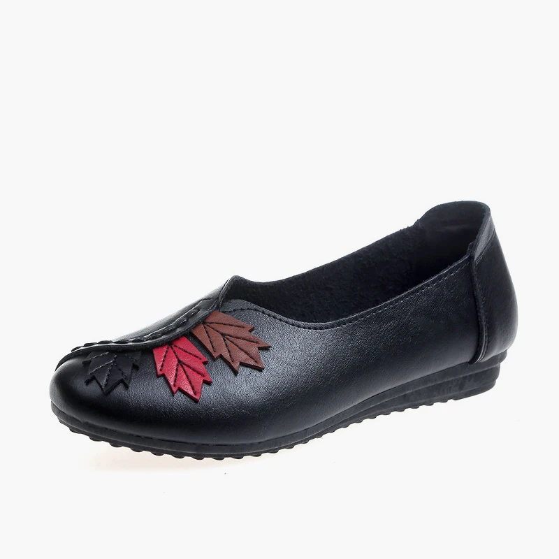 

Fashion Women Flat Shoes 2019 Women Flats Slip On Loafers Quality Pu Appliques Ballet Shoes Shallow Footwears Casual Ladies