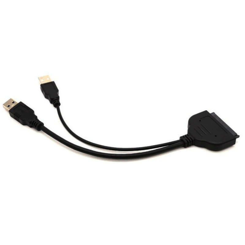 Кабель адаптер SATA к USB 3 0 с двойным 22pin адаптером Внешнее питание для 2 5 дюймового