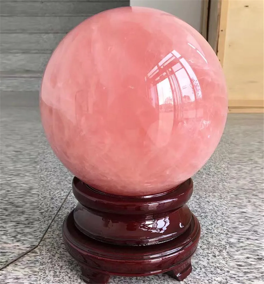 

6A Natural Rose stone Mozambique Crystal Healing Big Ball Sphere 60mm