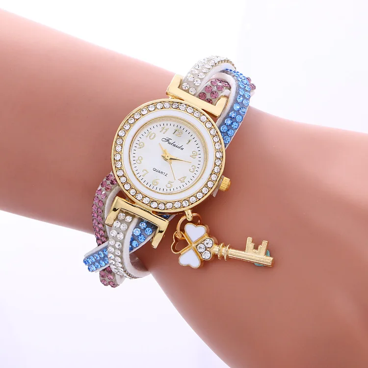 Часы-браслет корейские Бархатные Висячие многоцветные женские часы от производителя, прямые продажи - Цвет: Слоновая кость