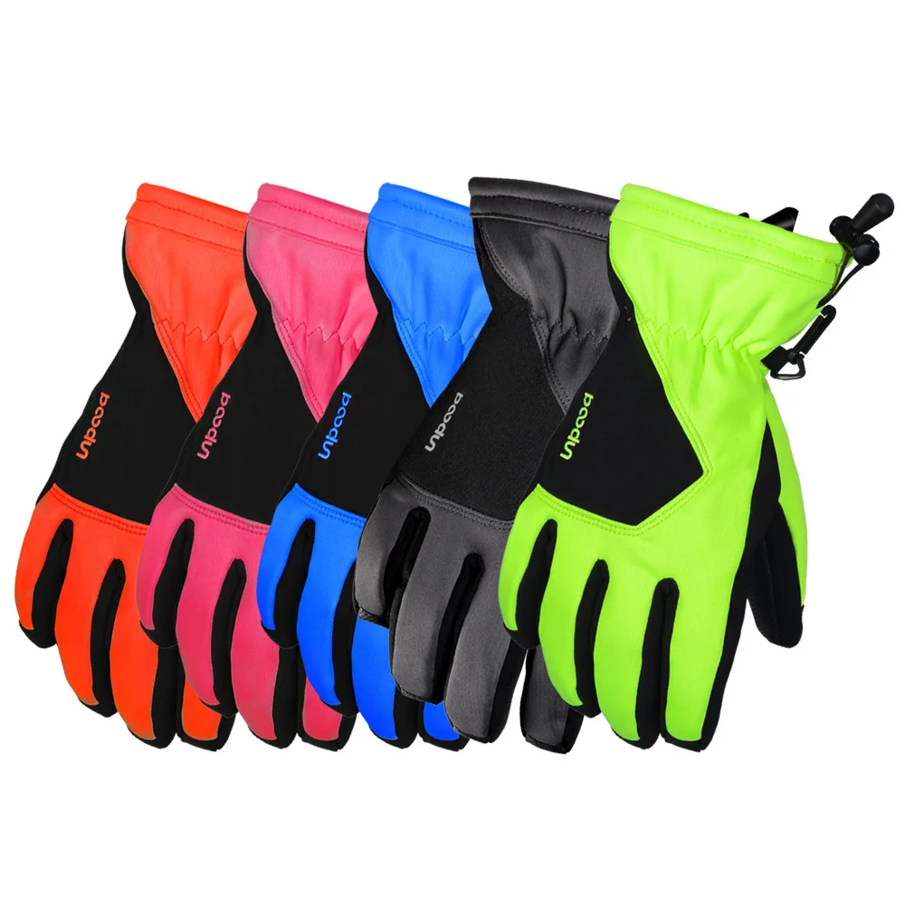 BOODUN/Boton men women models five-color ski gloves PU non-slip waterproof winter warm ski gloves