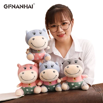 

1pc 20cm Cute Hippo Plush toy Stuffed Soft Down Cotton Animal hippopotamus Dolls for Children Baby Birthday Gift