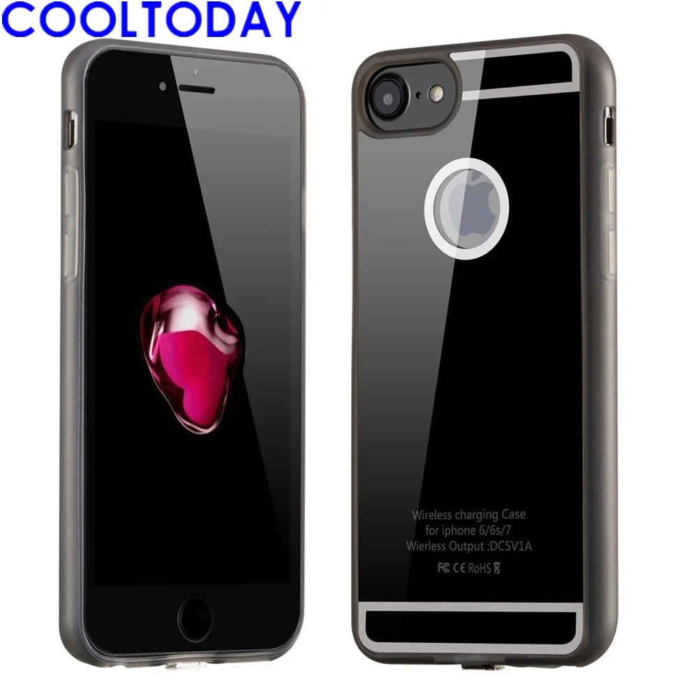 

COOLTODAY Qi Wireless Charger Receiver Case For iPhone 7 6 6s / 6 7 Plus Wireless Charging Case For Iphone 5 5S