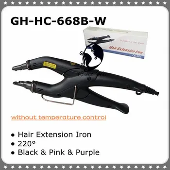 

Temperature Constant Fusion Hair Iron / Connector GH-HC-668B-W Black Color