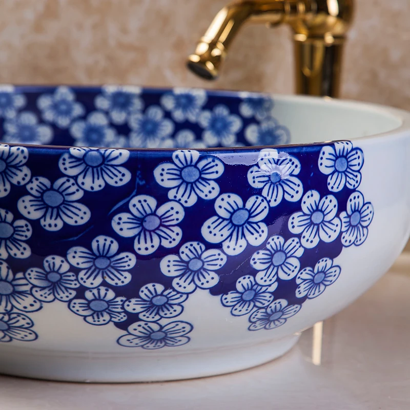 Porcelain bathroom ceramic counter top sinks wash basin popular in europe art basin chinese bathroom sink (2)