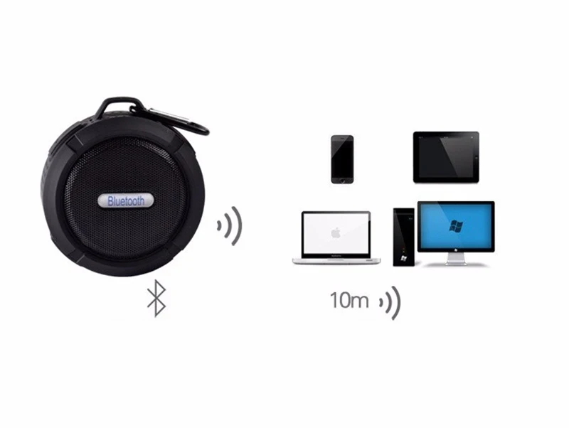 Wireless Waterproof Bluetooth Speaker with 5W Drive Support SD TF Card Buit-in Mic Hands-Free Speakerphone Portable Loudspeaker4