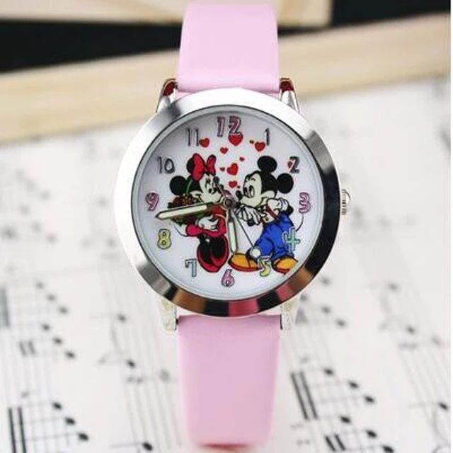 New Cute cartoon quartz wristwatch children leather watch Mickey watches kids bo New Cute cartoon quartz wristwatch children leather watch Mickey watches kids bo