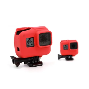 

TELESIN Red Soft Silicone Case Housing Rubber Shell Cover Skin Wrap for GoPro Hero 5 Hero 6 Camera in Frame Case Accessories