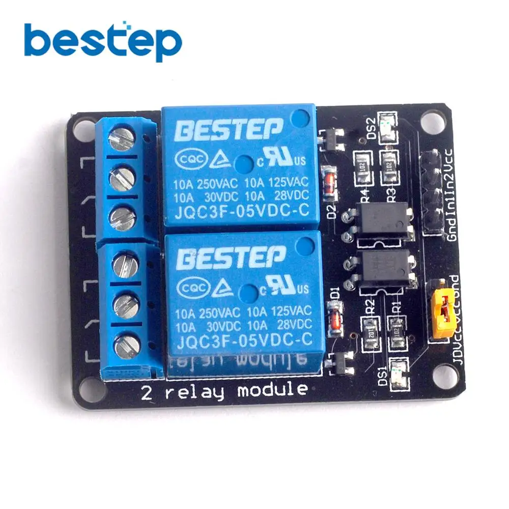 

10PCS 5V 2 Channel Relay Module Optocoupler Isolation for ARM PIC AVR DSP