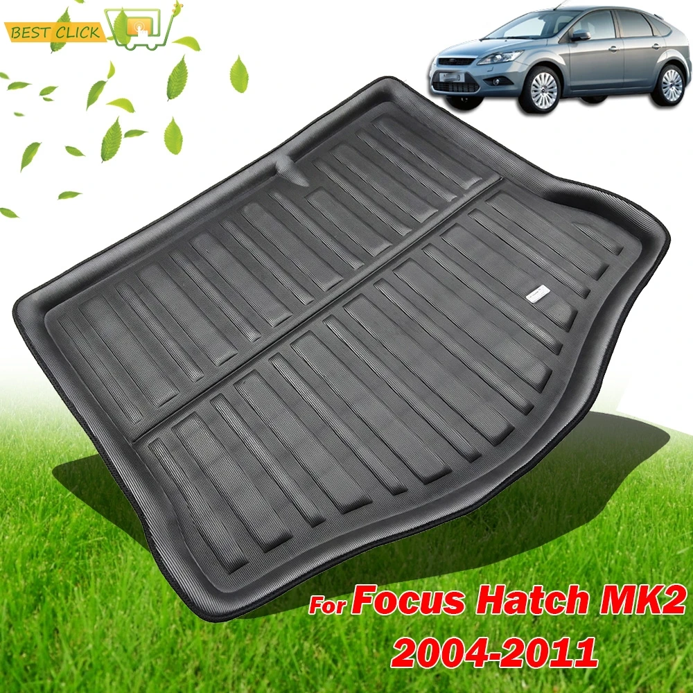 Аксессуары подходят для Ford Focus MK2 2005 2006 2007 2008 2009 2010 2011 коврик ботинок люка задний