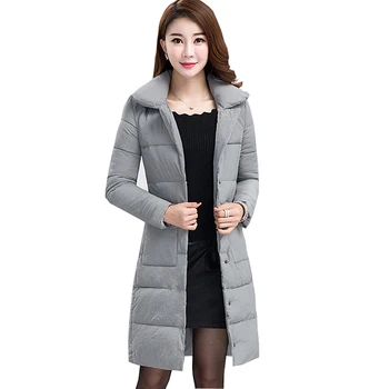 

2017 New Winter Collection Women Long Cotton Coat Jacket Warm High Quality Woman Slim Parkas Thick Outerwear Female Jacket AC289