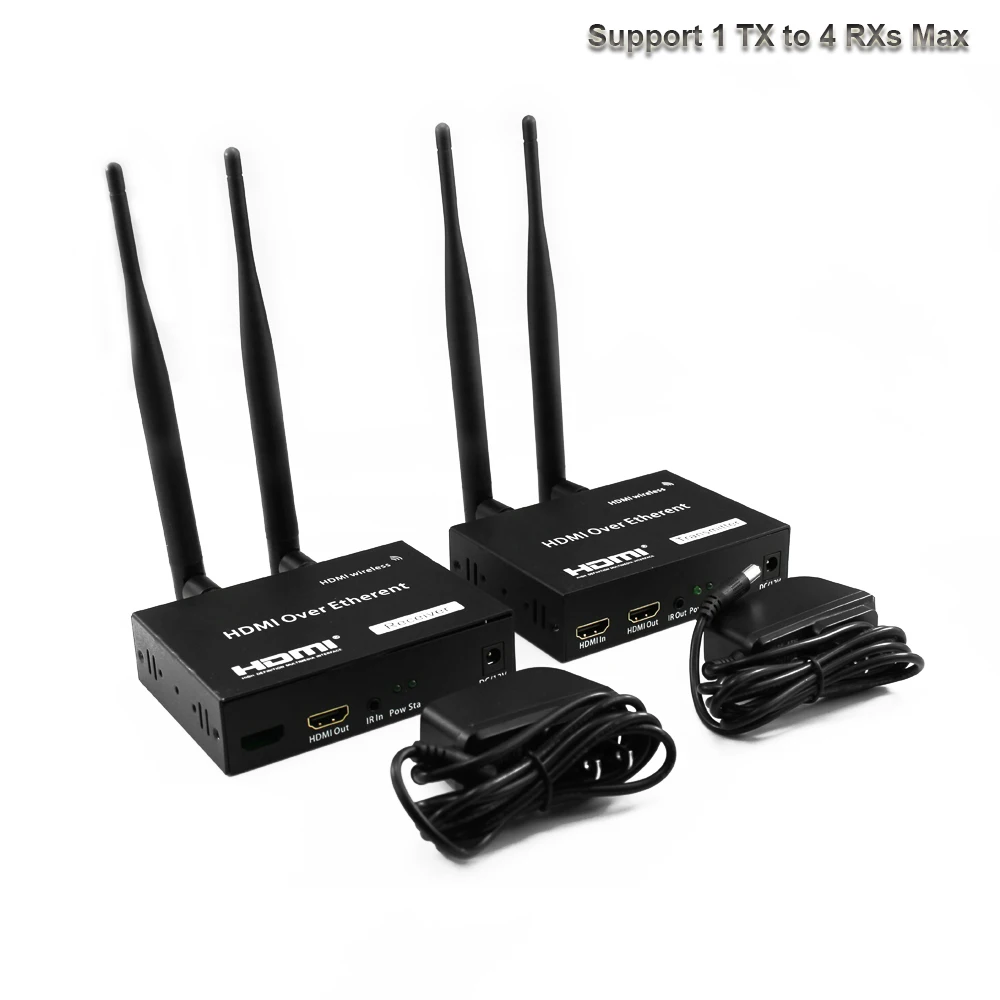  Wireless HDMI Extender 200M 2.4G/5G 1080P Transmitter Receiver kit TCP/IP extende Audio Video suppo