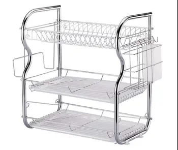 

Place the bowl with three layers of bitter-mounted kitchen supplies rack