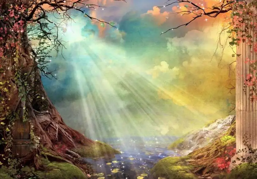 дивные миры. сказочный пейзаж. сказочный мир. фантастические пейзажи. фантастические рисунки.