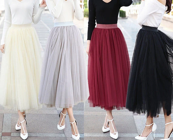 Falda de tul para mujer, tutú de 4 capas de 80 cm a la moda, estilo a la medida|gown beaded|skirt fasiongown -