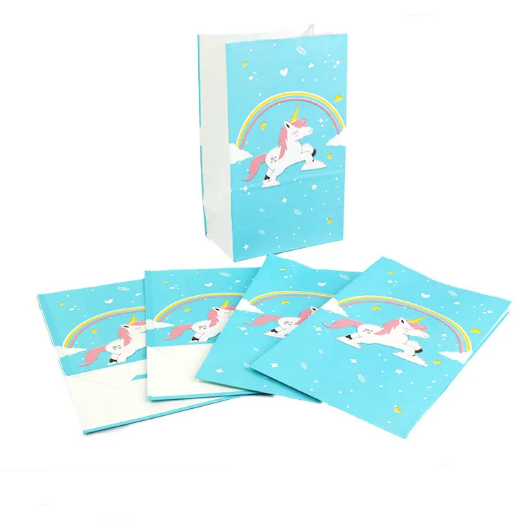 

12pcs Unicorn Paper Gift Bags Pink Candy Bag for Unicorn Party Baby Shower Birthday Candy Box Birthday Party Supplies