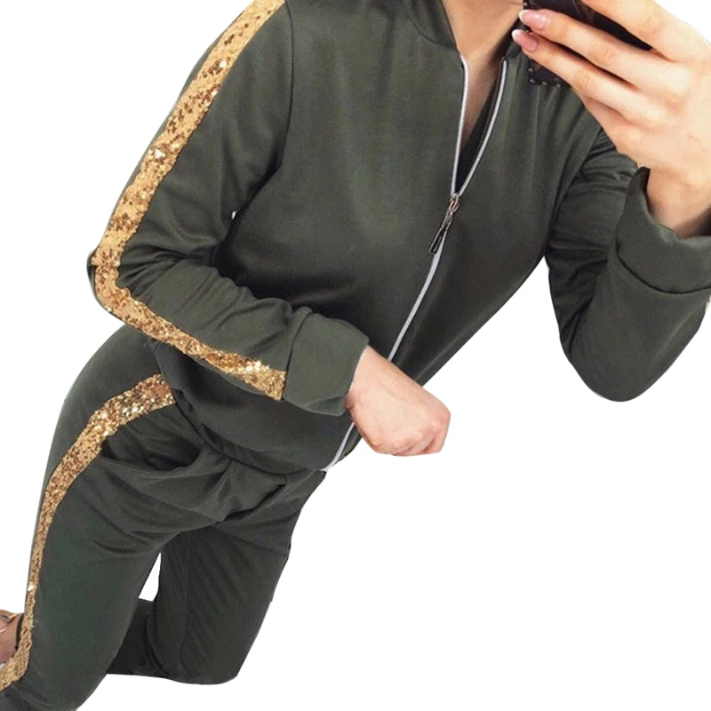 Vertvie спортивный женский свитер с длинным рукавом, толстовка с капюшоном, облегающие штаны, комплект из 2 предметов, пуловер с блестками, спортивный костюм для фитнеса
