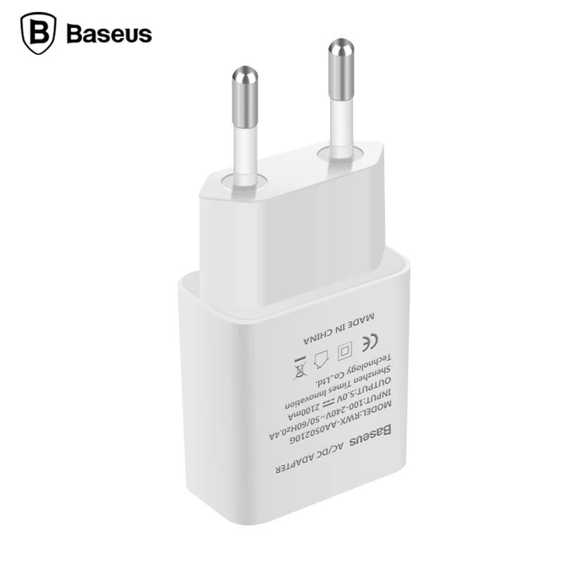 BASEUS 5V2. 1A العالمي شاحن USB للسفر محول الجدار المحمولة الاتحاد الأوروبي التوصيل الهاتف المحمول الذكية شاحن آيفون اللوحي سامسونج BASEUS 5V2. 1A العالمي شاحن USB للسفر محول الجدار المحمولة الاتحاد الأوروبي التوصيل الهاتف المحمول الذكية شاحن آيفون اللوحي سامسونج