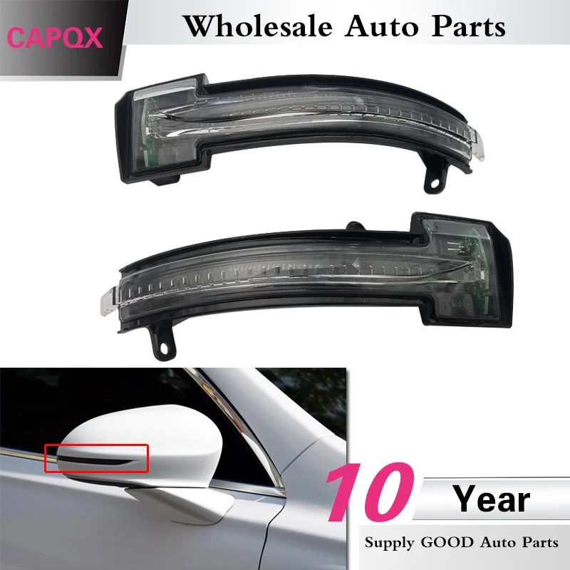 

CAPQX For Buick Regal 2016 2017 Side rearview Rear View Outside LED Mirror Turn Signals light lamp Repeater