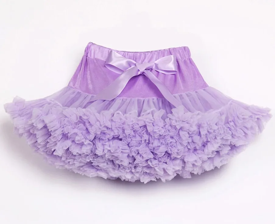 Детские Нижние юбки для девочек юбка-пачка Нижняя юбка для девочек девочки пачки, миниатюрные юбки шифоновая юбка воздушная юбка подростковая одежда для девочек - Цвет: Лаванда
