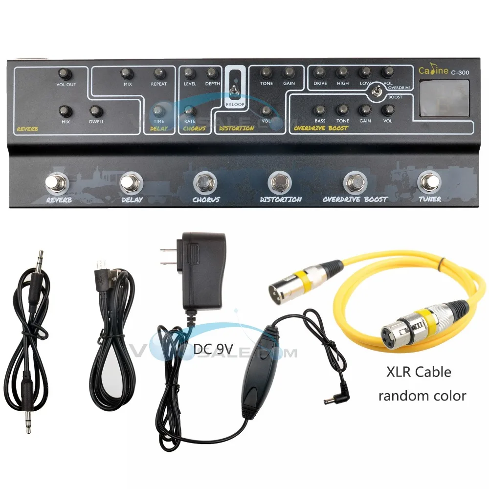 Caline C300 Multi Effects Pedal 9V Tuner Amp Modelling Guitar Pedal