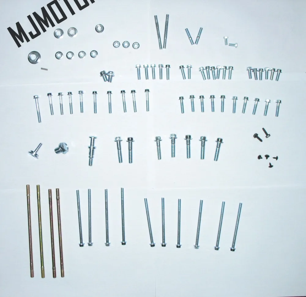 Полный комплект винтов Двигателя Болт и гайки для китайских 139QMA 152QMI GY6 50cc 150cc QJ Keeway Honda скутер Мотоцикл ATV Мопед часть