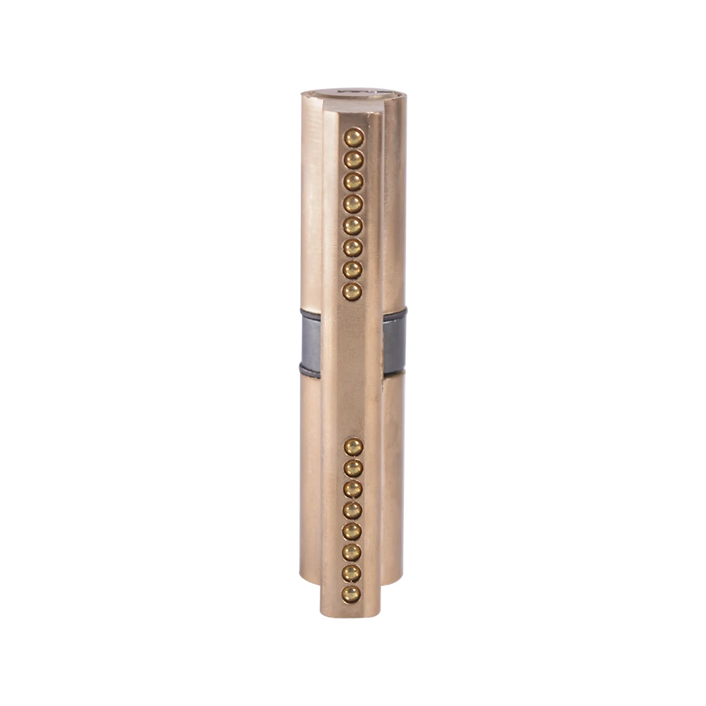 Thumb-Turn-Euro-Profile-Cylinder-Barrel-Lock-Brass-Satin-Nickel-Finish-75mm-With-8-Keys