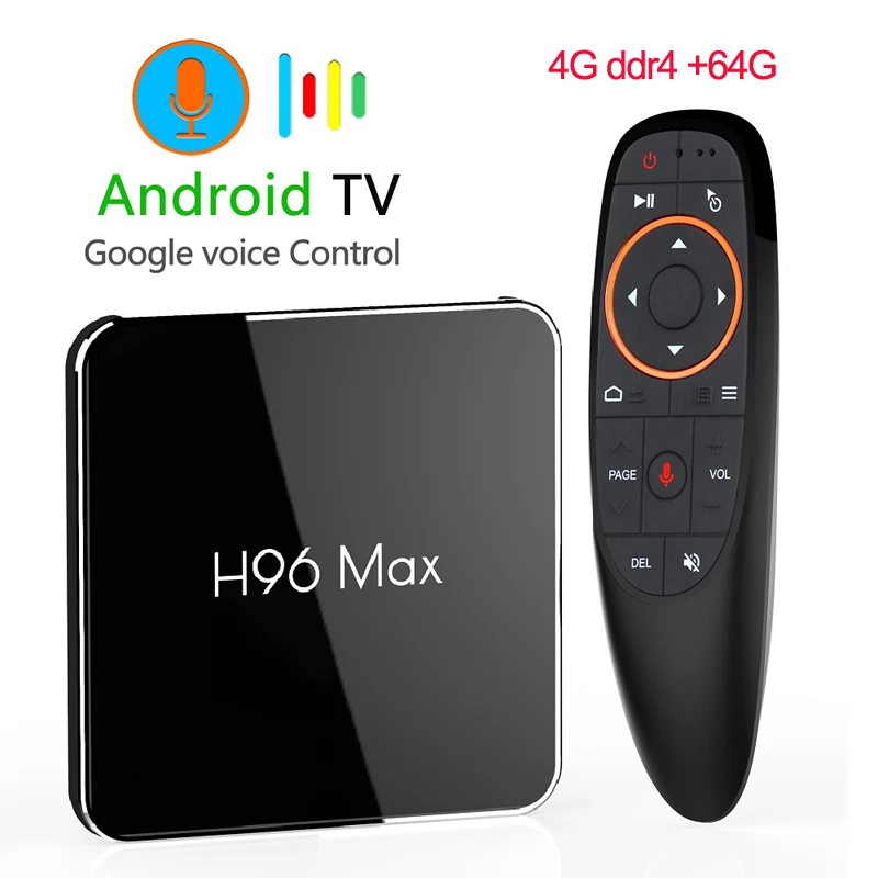 H96 max x2 Android 8 1 Смарт ТВ Box Amlogic S905X2 4 Гб DDR4 Ram 64 H.265 BT H96MAX Google Voice Управление двойной WI FI