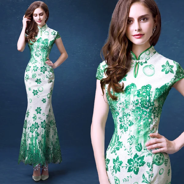 2015 new white chinese style evening dress sexy