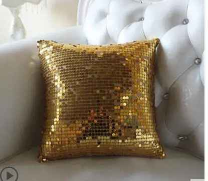 Роскошная золотая/серебряная блестящая подушка для дивана, наволочка для спальни, блестящая Наволочка декоративная подушка, Чехлы - Цвет: 1