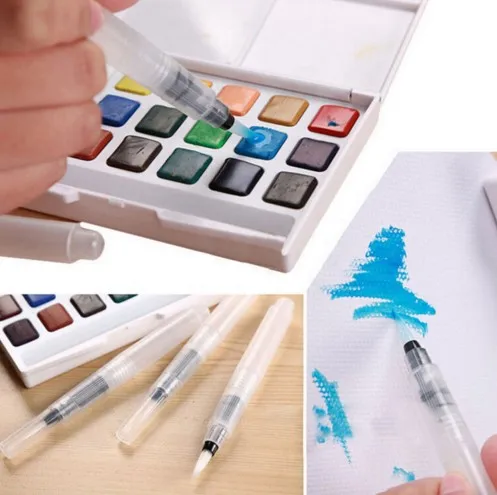 Краски щетка l/m/s емкостью для воды бак ручка кисть каллиграфии акварель calligrahy