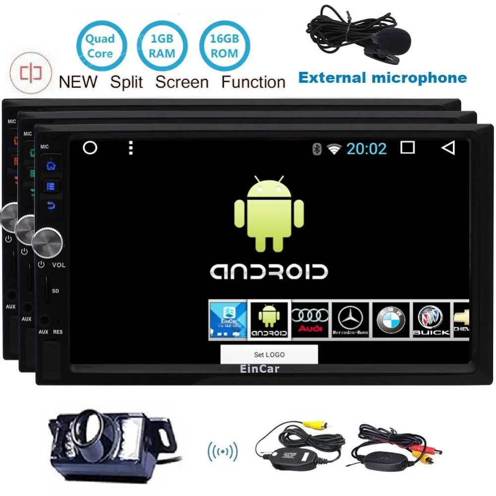 

Touch Screen Car Stereo Supports Bluetooth 2 Din Mirror Link Android 7.1 HD Touch Screen Split Screen Steering Wheel Control GPS