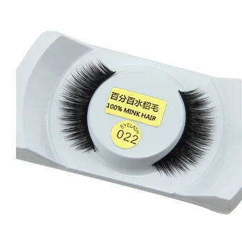 

1 Pair Women Lady Real Black Handmade Natural Mink Hair Long Thick Eye Lashes False Eyelashes