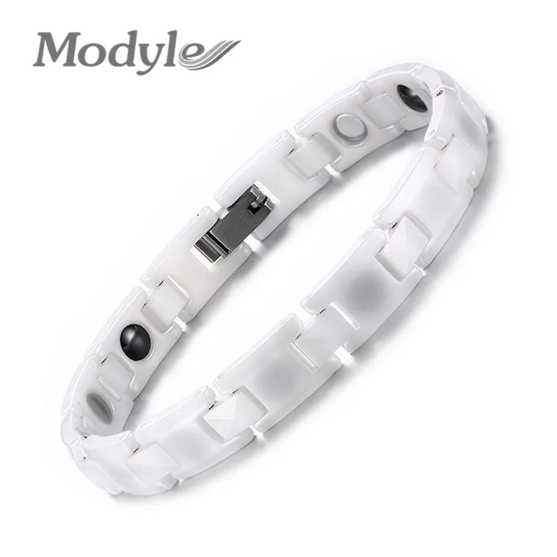 Mostyle белые керамические браслеты для женщин Модный здоровый магнитный энергетический Браслет