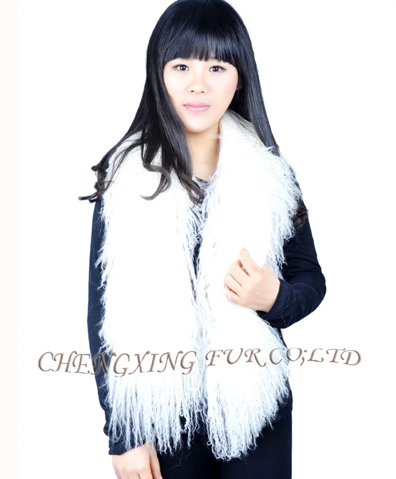 

CX-S-31A Fashion Genuine Mongolian Lamb Fur Winter Scarf