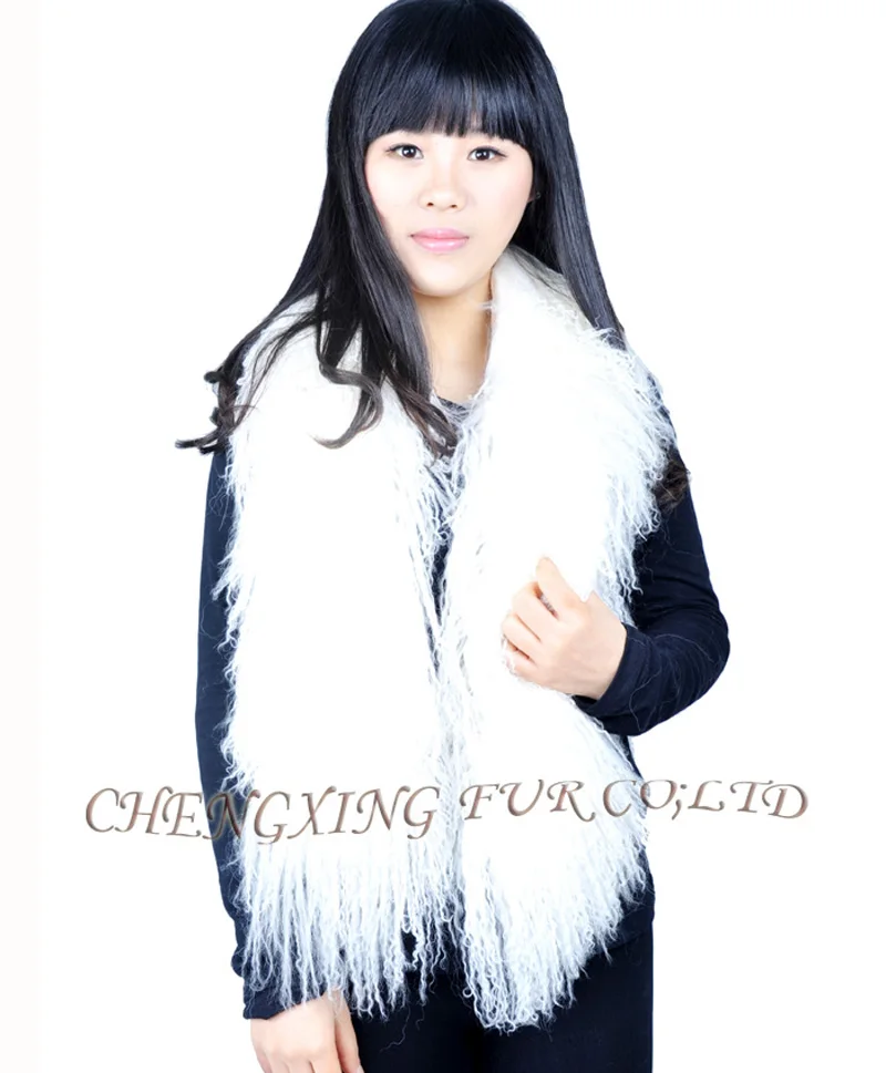 

CX-S-31A 2015 Fashion Genuine Mongolian Lamb Fur Winter Scarf