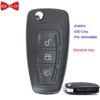 

KEYECU for Ford C-Max Focus Mondeo Genuine Flip Remote Control Car Key Fob 434MHz ID83 5WK49986