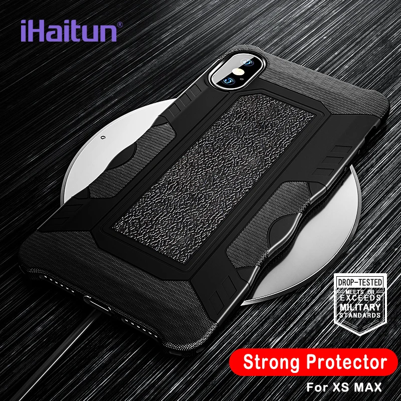 

iHaitun Luxury Shock Proof Armor Case For iPhone XS MAX XR X Cases Military Protector Phone Cases For iPhone 7 8 Plus Back Cover