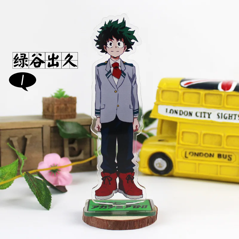 Anime My Hero Academia Display Stand Figure Model Plate Japanese Cartoon Buku No Hero Academia Figure Acrylic Stand Holder - Цвет: lvgu 1