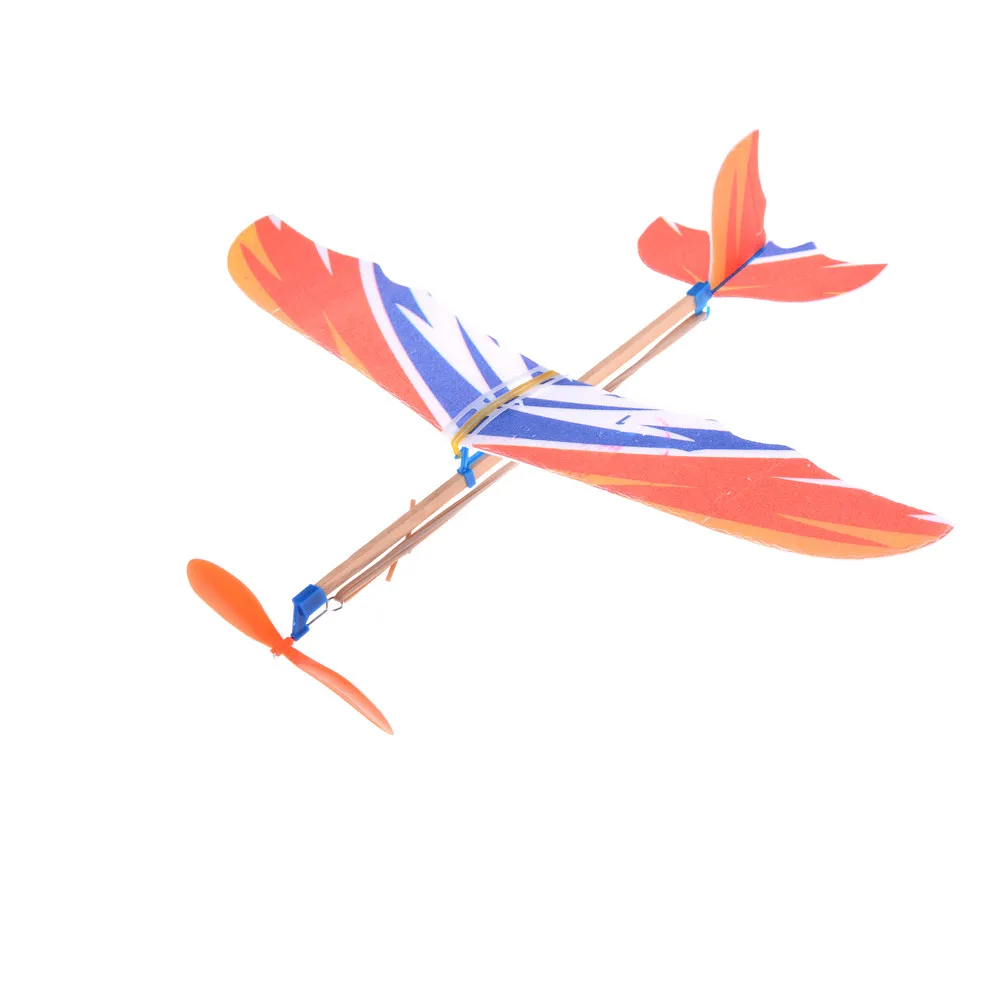 

Hot Sale 1PC DIY Foam Elastic Flying Plane Kit Aircraft Model Educational Toy Gift Rubber Powered Plane Airplane Model Set