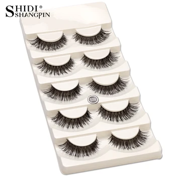 

5 pair/set False Eyelashes Black Cross Fake Eye Lashes Natural Long Makeup Eyelash Extension Fake Eyelashes Wispy Eye Lashes