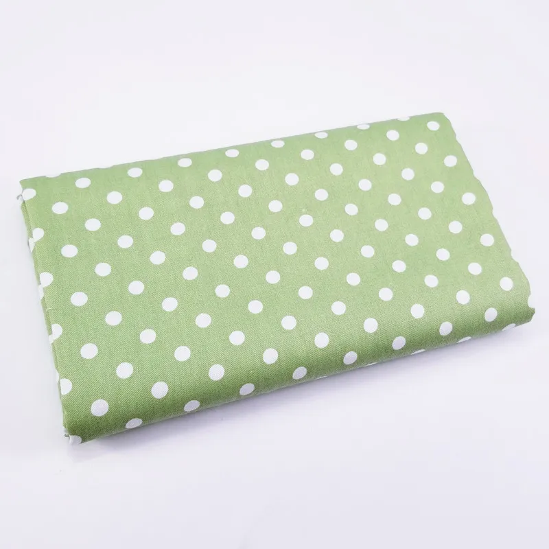 Ткань из хлопка для квилтинга, зеленая серия в горошек, ткань для домашнего текстиля, простыня, мягкая ткань, лоскутное шитье, Tecido, 50x40 см