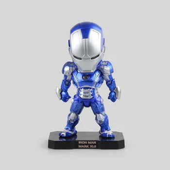 

Marvel Super Hero Iron Man MK42 Blue Ironman PVC Action Figure Collectible Anime Model Kids Toys Doll 16cm