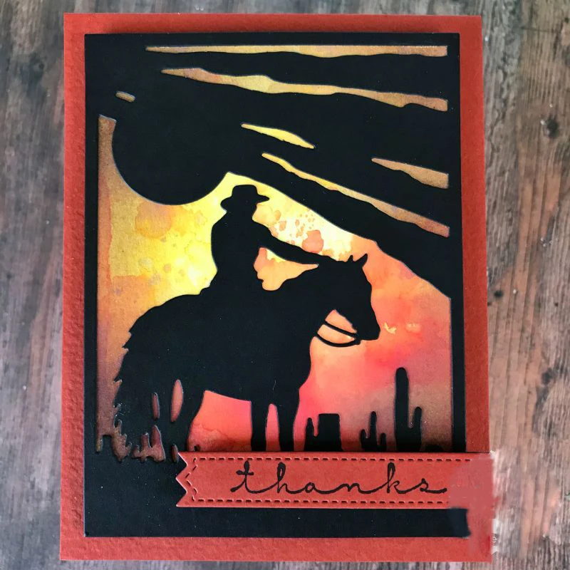 Traveling Scenery Cutting Dies Stencil Scrapbook Album Embossing Handcrafts DIY