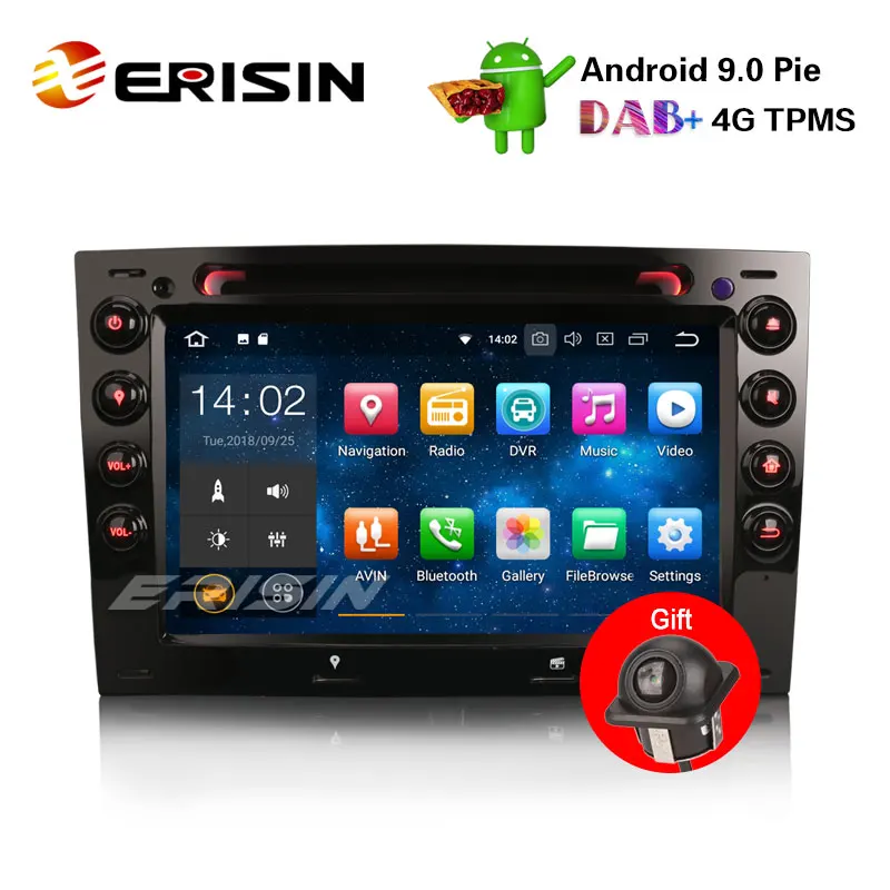 Erisin ES4813M " Android 9,0 автомобильное радио с GPS DAB+ 4G Wifi DTV RDS Bluetooth навигация TPMS для Renault Megane